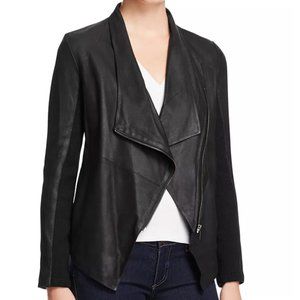 BB Dakota draped leather jacket